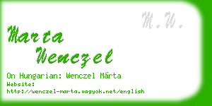 marta wenczel business card