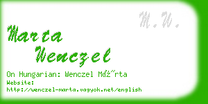 marta wenczel business card